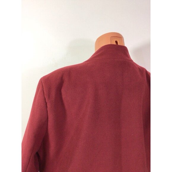 Deep Cherry Coat Oversized Bouclé Womens XL - Picture 4 of 14